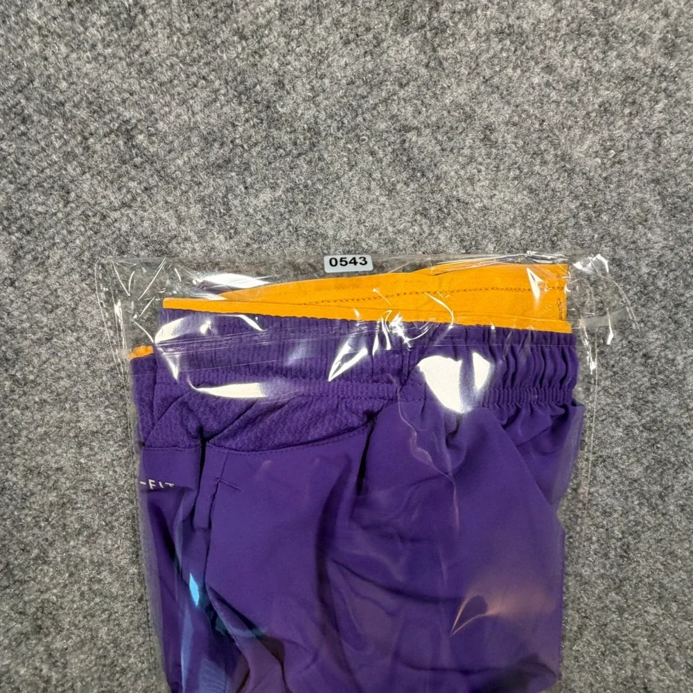 Nike Team Issued LSU Tigers Dri-FIT Athletic Shorts Mens XL Purple Training 0543